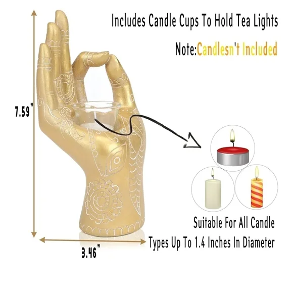 Gold Tealight Holder - Picture 2 of 5